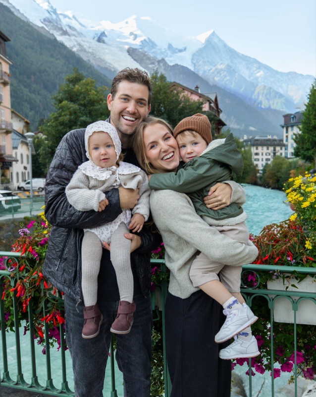 Taylor, co-founder of North State Coatings, with his family